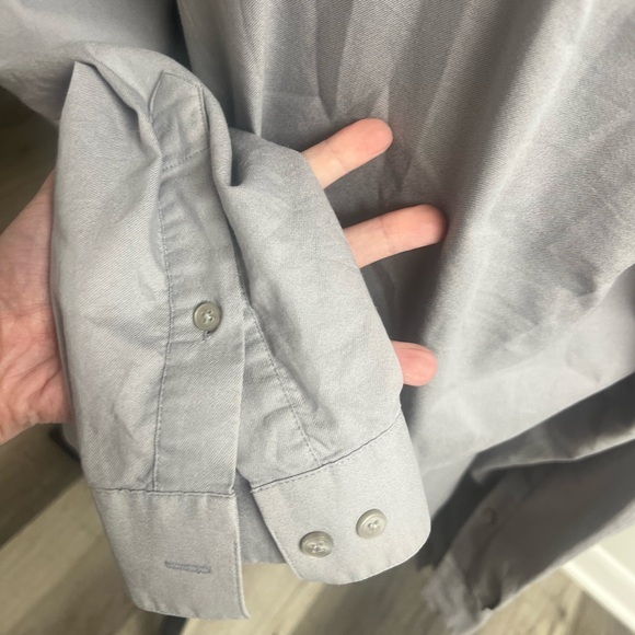 Gray Distressed Slim Fit Button Down! - Picture 5 of 14